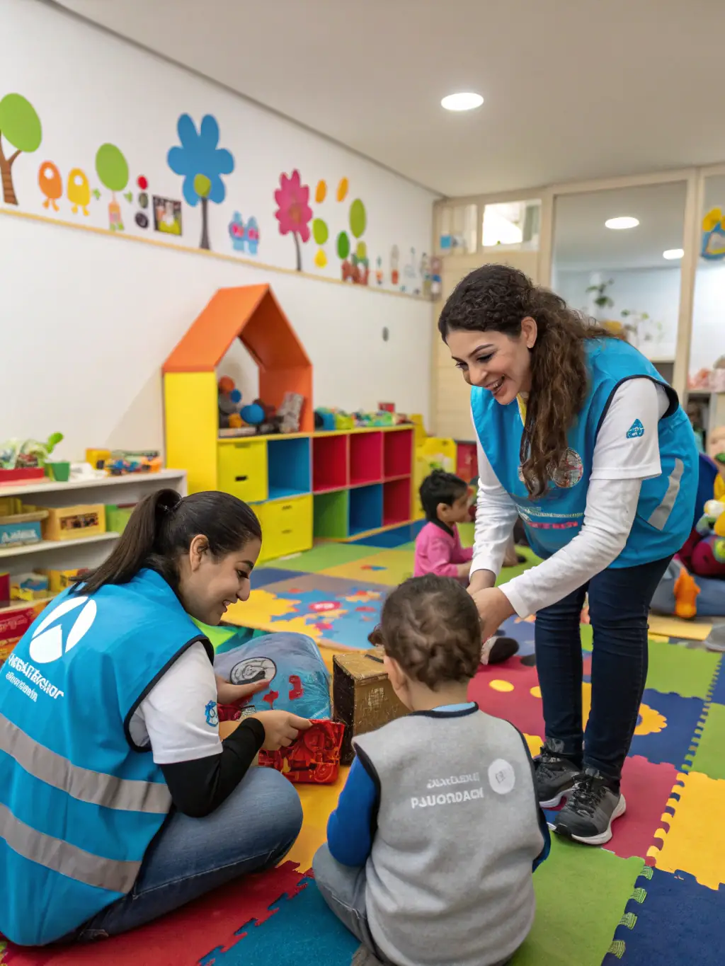 A heartwarming picture of volunteers assisting at a TEAM C community outreach program, demonstrating the organization's commitment to social welfare and community support.