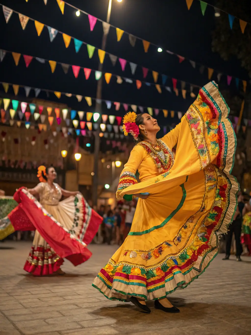 A captivating image of attendees enjoying a cultural festival hosted by TEAM C, featuring traditional music, dance, and food, highlighting cultural diversity and community engagement.